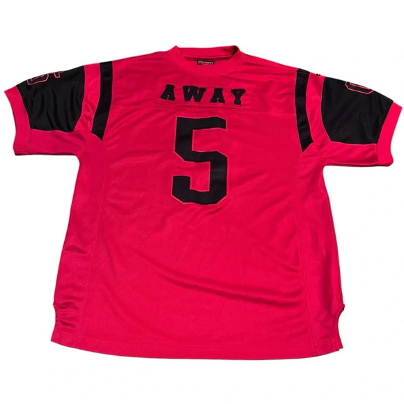 Vintage 90’s FUBU Red 5 Jersey Home Shirt Medium - Picture 1 of 9